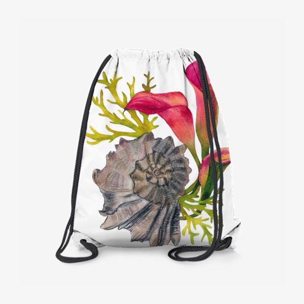 Рюкзак «Ракушка Каллы Цветы Морской Запах моря »