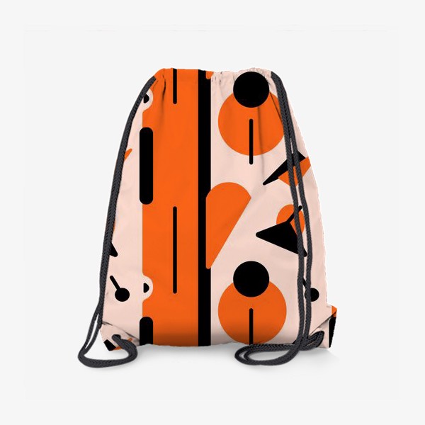 Рюкзак «Чёрные и оранжевые фигуры»
