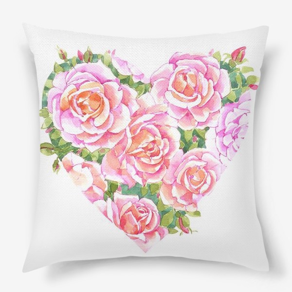 Подушка «Розовое сердце»