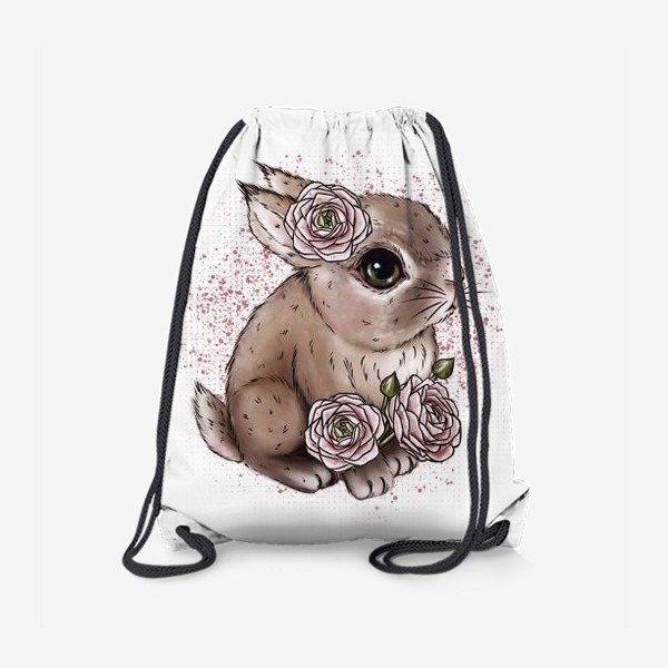 Рюкзак «Зайка с нежными цветами»