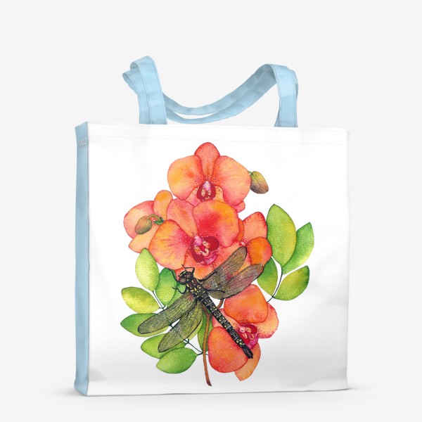 Сумка-шоппер &laquo;Орхидея и стрекоза&raquo;