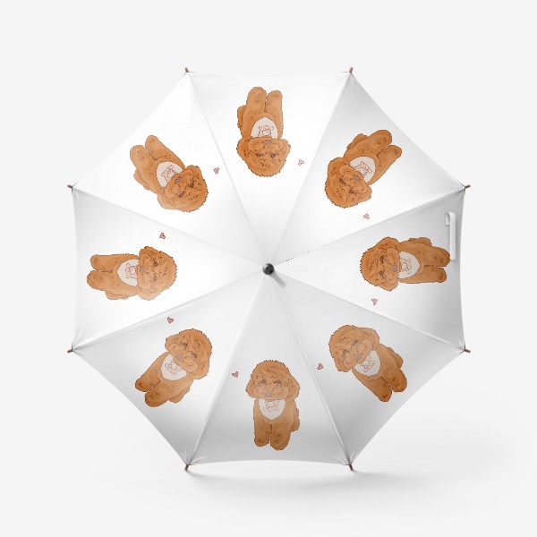 Зонт «Собачка игрушка - Маленький пудель с сердцем»