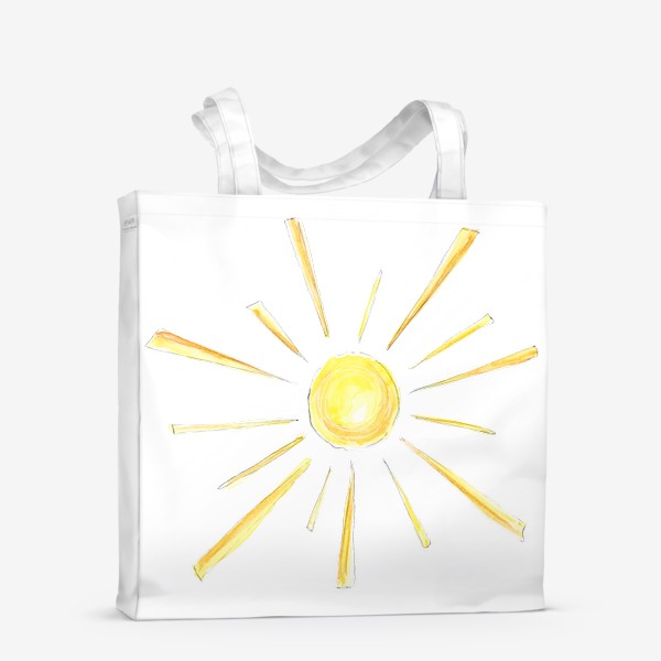 Сумка-шоппер «Солнце с лучами, детский принт»