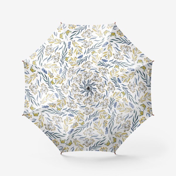 Зонт «Бабочки Луг Полевые цветы Сухоцветы Нежность»