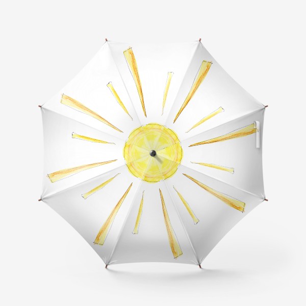 Зонт «Солнце с лучами, детский принт»