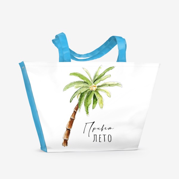 Пляжная сумка «Пальма с кокосами»