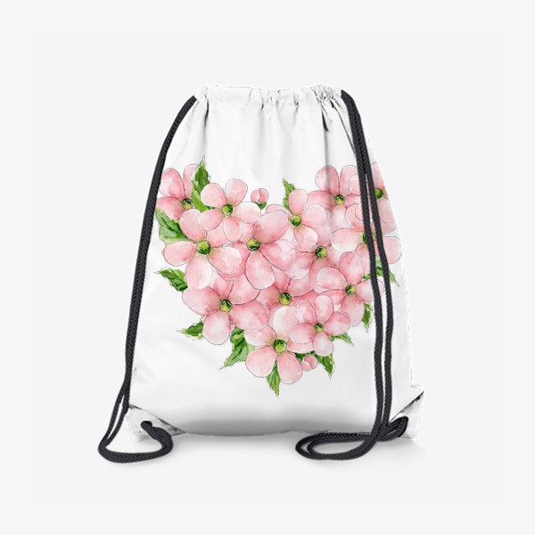 Рюкзак «Сердце из розовых цветов»