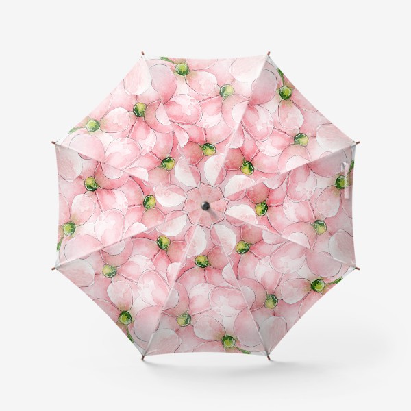 Зонт «Сердце из розовых цветов»