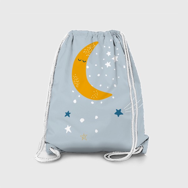 Рюкзак «Космический принт с луной и звездами»