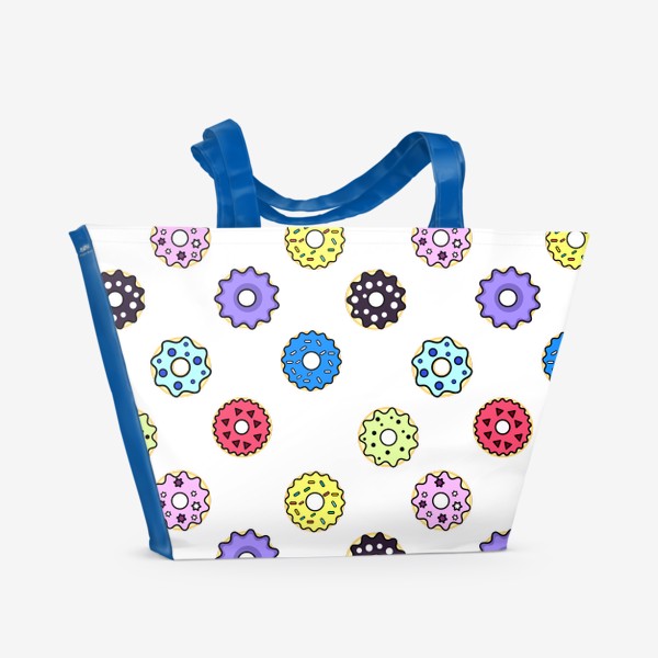 Пляжная сумка «Разноцветные пончики»