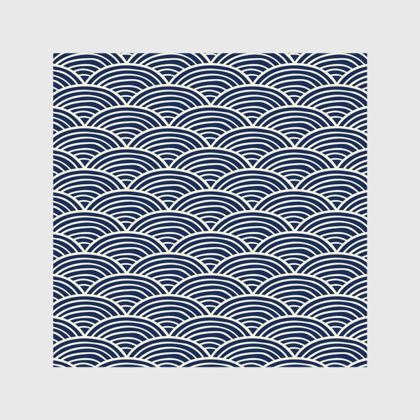 Шторы «Абстрактный узор волны синие линии »