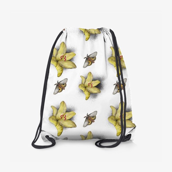 Рюкзак «Лилия и мотылек цветы бабочки»