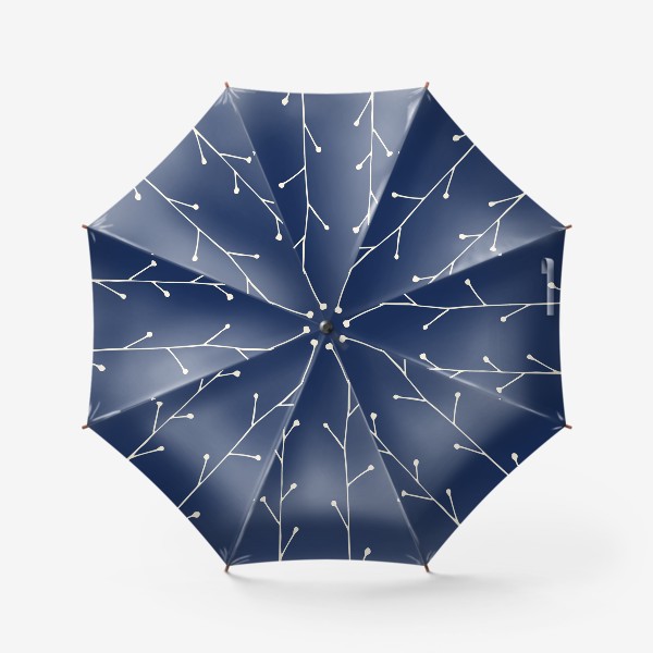 Зонт «Веточки на синем фоне»
