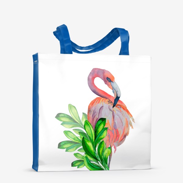 Сумка-шоппер «Фламинго в зелени»