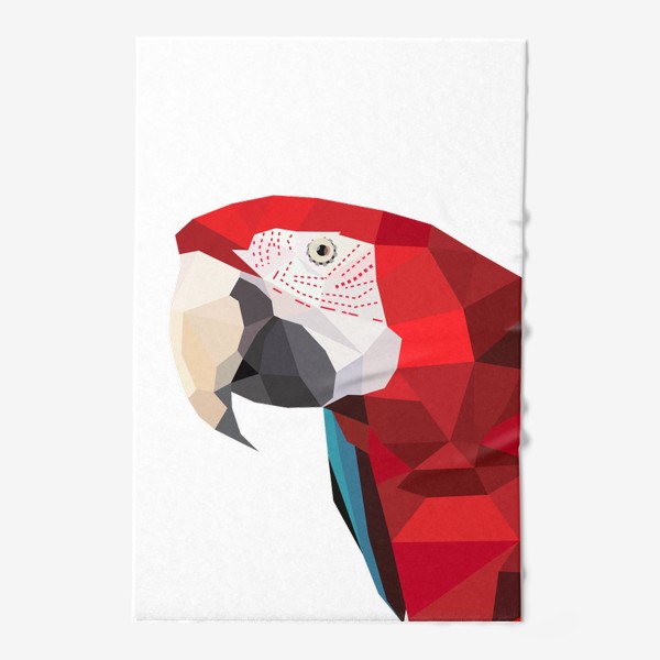 Полотенце «Попугай ара, Красный ара, Экзотические птицы»