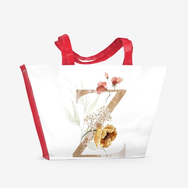 Пляжная сумка «Буква Z в цветах»