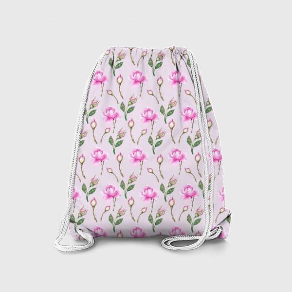 Рюкзак «Паттерн с розовыми розами»