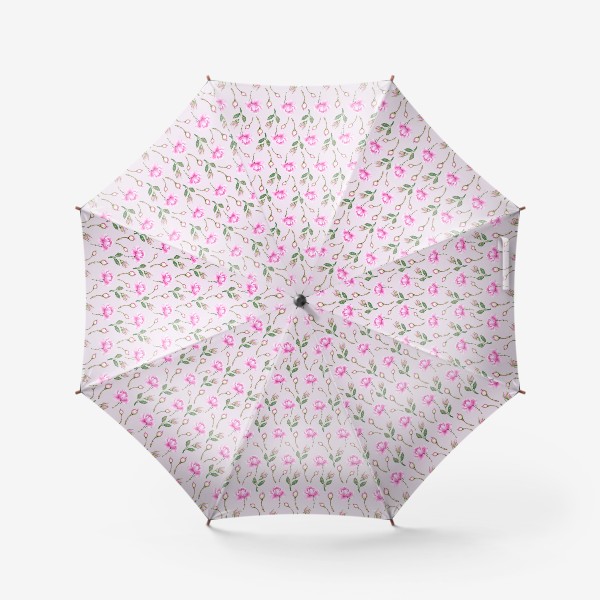 Зонт «Паттерн с розовыми розами»