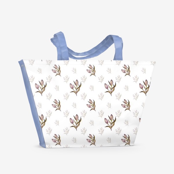 Пляжная сумка «Цветы Бутоны»