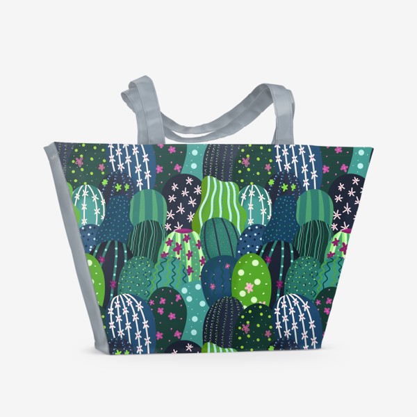 Пляжная сумка «Разноцветные кактусы»