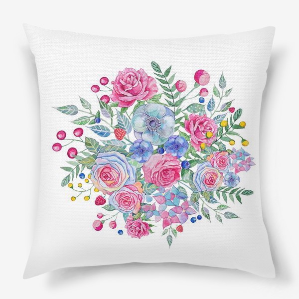 Подушка «цветочная композиция»
