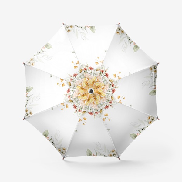 Зонт «Акварельные цветы в букете»
