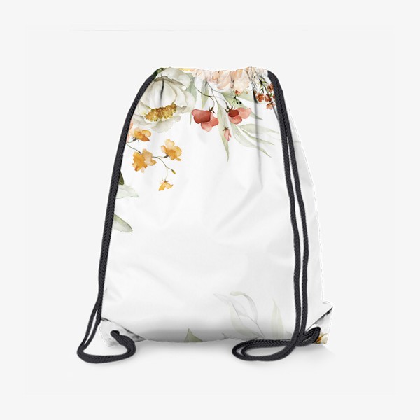 Рюкзак «Акварельные цветы в букете»