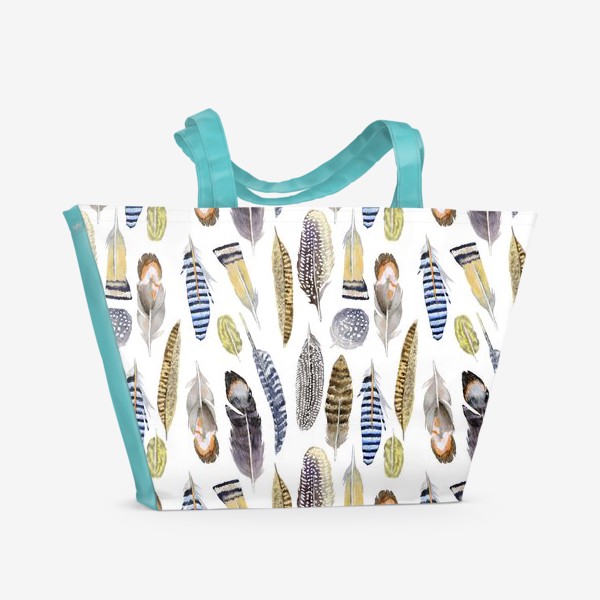 Пляжная сумка «перья фазана »