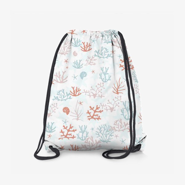 Рюкзак «Морские ракушки, водоросли и кораллы»