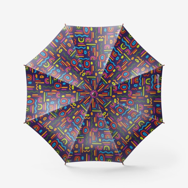 Зонт «абстракция с червячками»