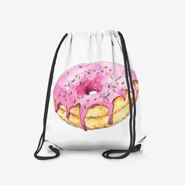 Рюкзак «Акварельный пончик. Food-иллюстрация.»