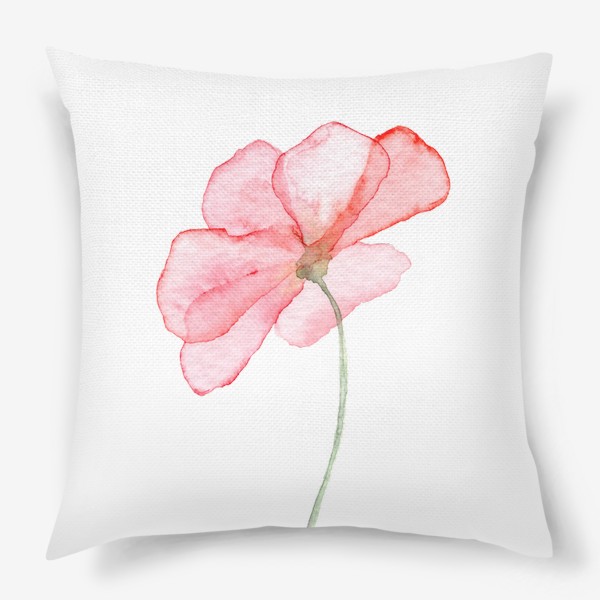 Подушка «Нежный розовый цветок прозрачный»
