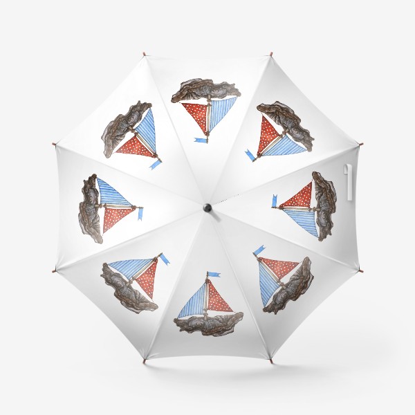 Зонт «Деревянный кораблик с разными парусами»