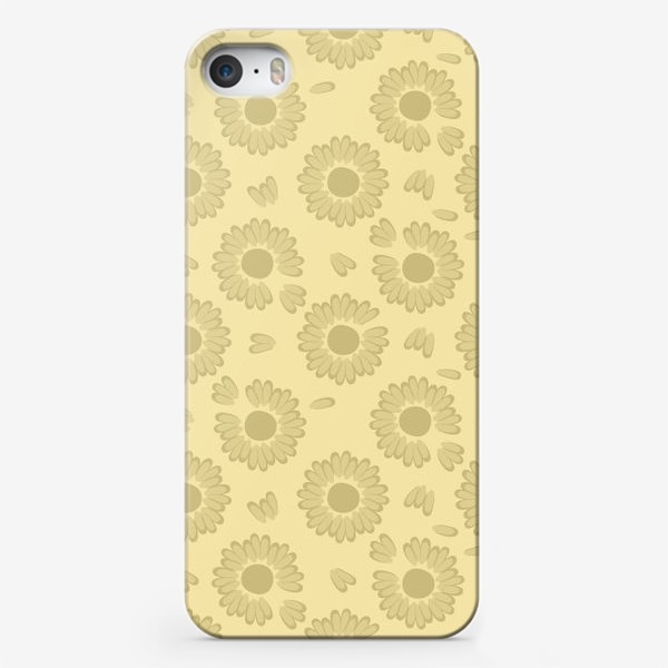Чехол iPhone «Ромашки пастель, зеленый»