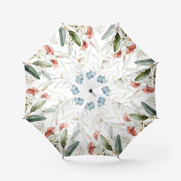 Зонт «Поле акварельных цветов»