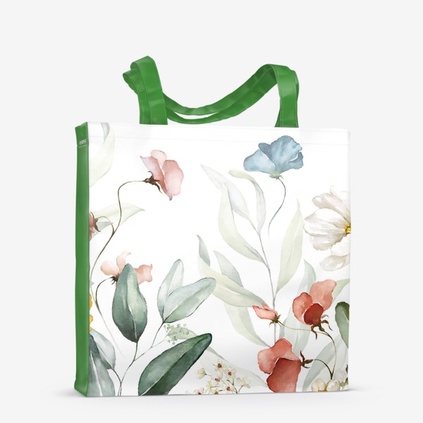 Сумка-шоппер «Поле акварельных цветов»