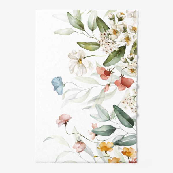 Полотенце «Поле акварельных цветов»