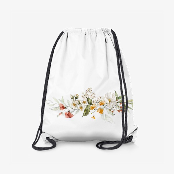 Рюкзак «Букет акварельных цветов»