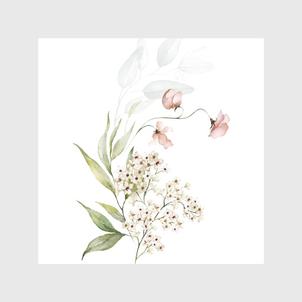 Скатерть «Акварельный букет цветов»