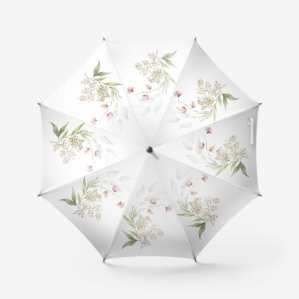 Зонт «Акварельный букет цветов»