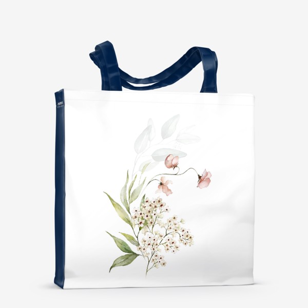 Сумка-шоппер «Акварельный букет цветов»
