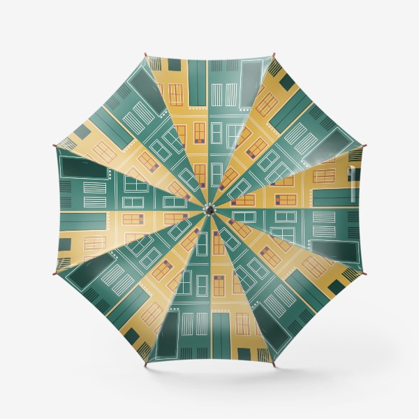 Зонт «Желто-зелёный город»