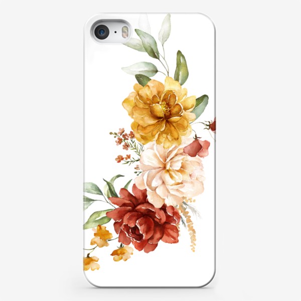 Чехол iPhone «Букет акварельных цветов»