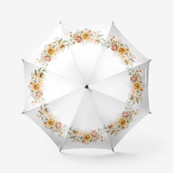Зонт «Букет акварельных цветов»