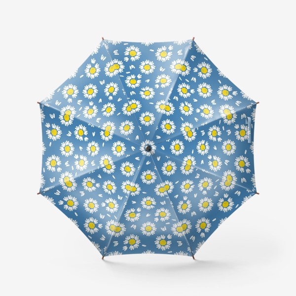 Зонт «Ромашки на синем»