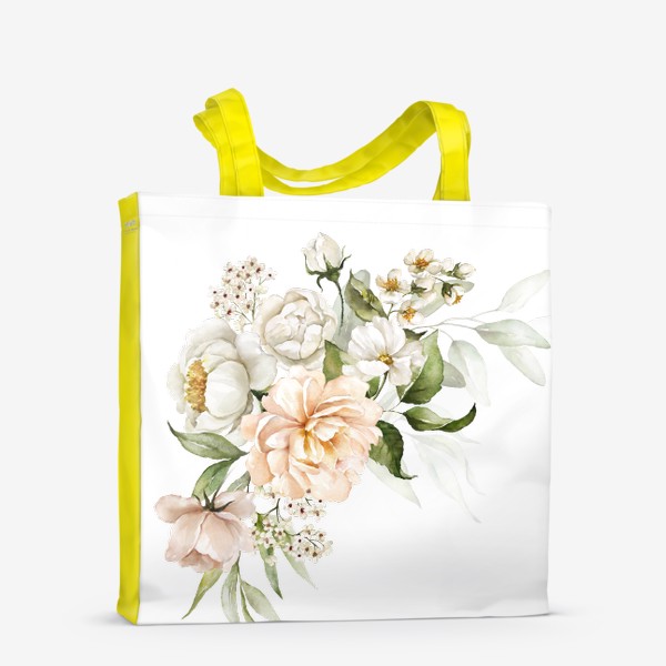 Сумка-шоппер «Букет акварельных цветов»