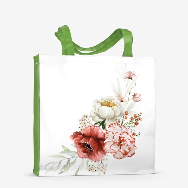 Сумка-шоппер «Букет акварельных цветов»