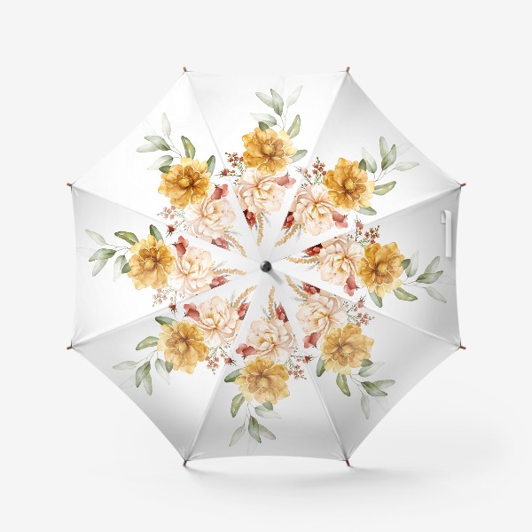 Зонт &laquo;Букет акварельных цветов&raquo;