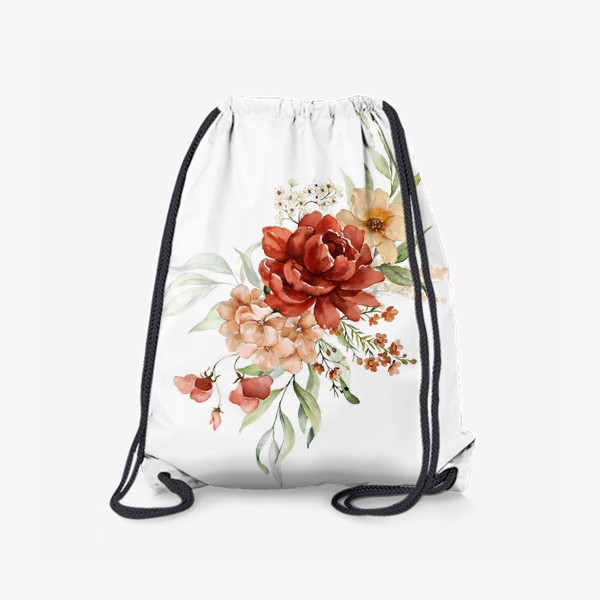 Рюкзак «Цветы букет акварель»