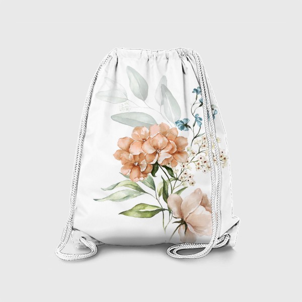 Рюкзак «Букет акварельных цветов »